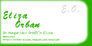 eliza orban business card